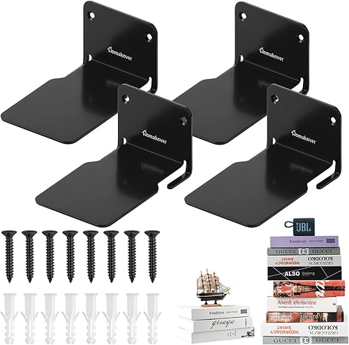 Miniatura 59 de Homakover Estanterías flotantes invisibles, organizadores de libros de alta resistencia, estantería montada en la pared, estantes de almacenamiento