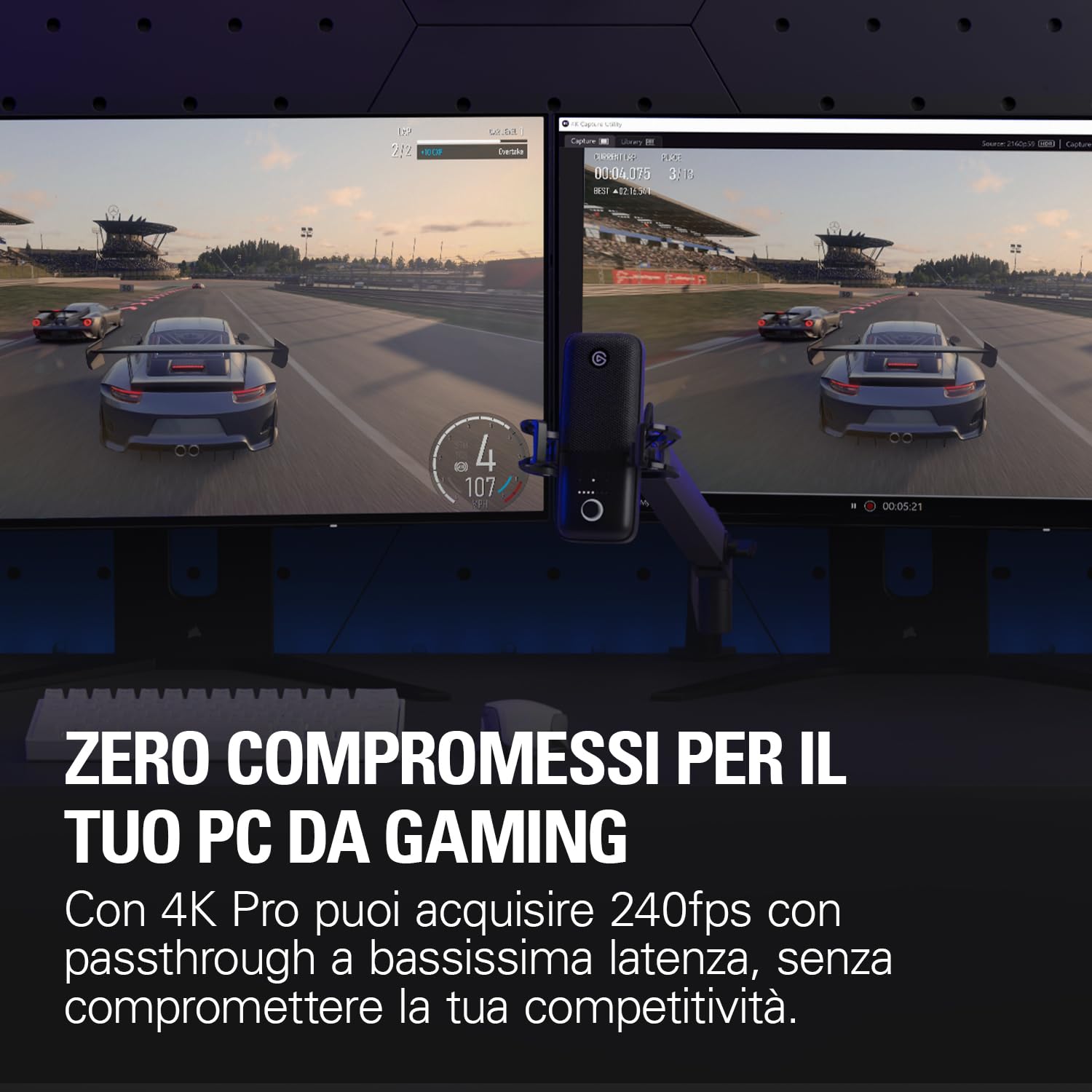 Elgato 4K Pro, Scheda Acquisizione Interna: Passaggio diretto 8K60|4K60 HDR10 con Latenza Ultra-Bassa su PS5|Pro, Xbox Series X|S, Nintendo Switch 2, OBS e Altro, per Streaming, Compatibile PC|Dual PC