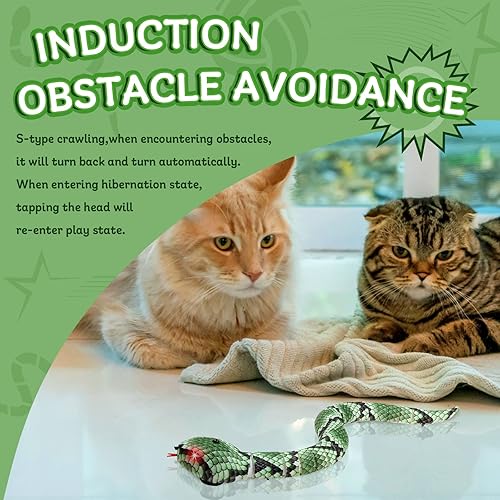 Miniatura 2 de Juguetes para gatos, serpiente de detección inteligente, juguete interactivo para gatos, juguete interactivo para gatos, serpiente deslizante de