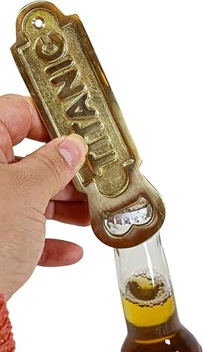 Miniatura 9 de Ebros Gift Latón macizo Antiqued Nautical Marine RMS Titanic Hand Soda Beer Bottle Cap Abridor Memorabilia Mar Costero Reproducción de acento