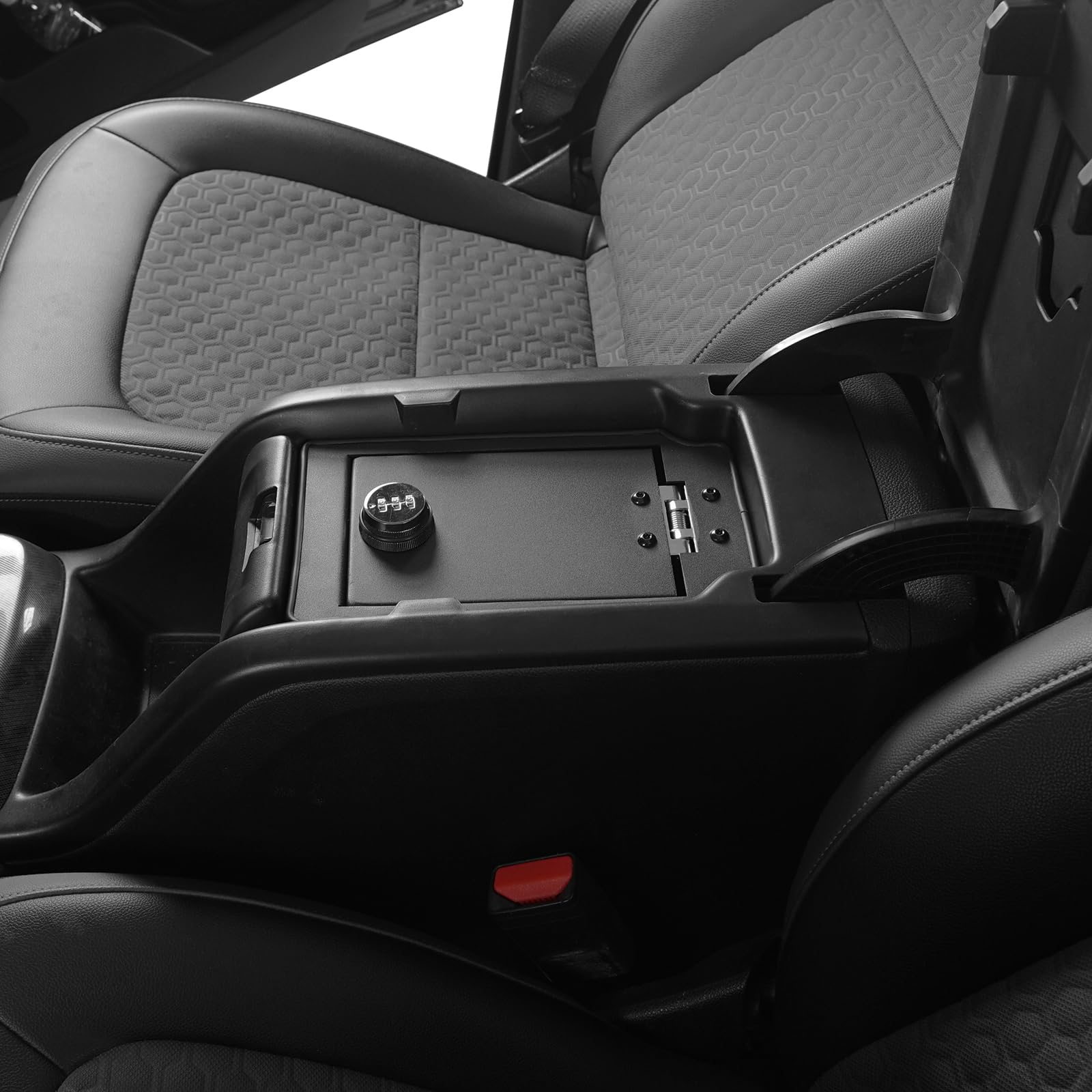 Hooke Road Center Console Organizer Safe Storage Lockbox for 2015-2022 Chevy Colorado & GMC Canyon Accessories - Black Steel