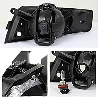 Vista 2 de Luces antiniebla de marco biselado transparente cromado para lado del chofer/pasajero, lámparas con cableado, foco, interruptor, relé, para Chevy