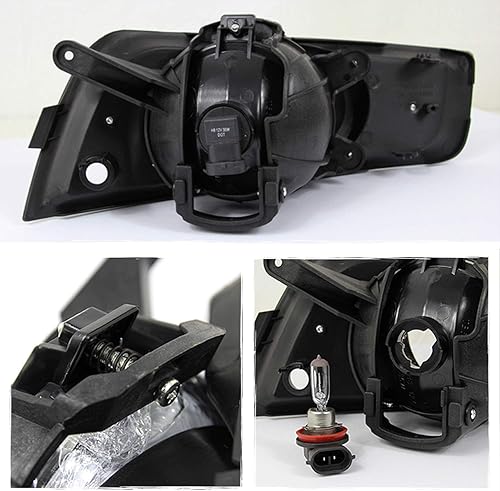 Miniatura 2 de Luces antiniebla de marco biselado transparente cromado para lado del choferpasajero, lámparas con cableado, foco, interruptor, relé, para Chevy