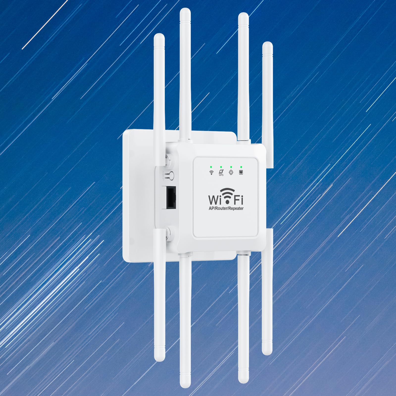 1200Mbps WiFi Extender Signal Booster, Long Range Wireless Internet Repeater for Home Cover up to 10,000 Sq.ft and 60 Devices, Dual Band 2.4/5GHz, WiFi Router Extender with Ethernet Port