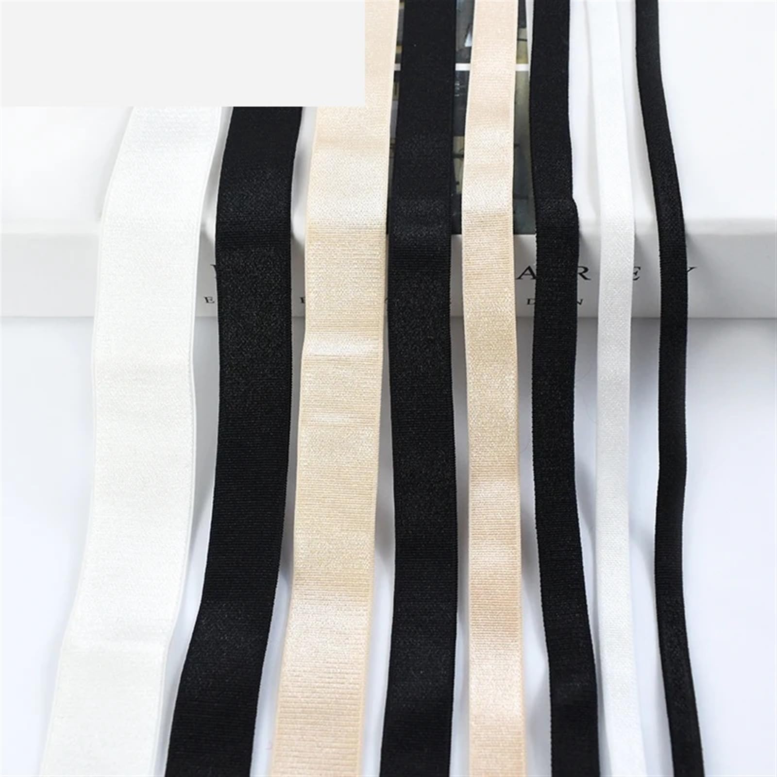 Bande Elastiche 10/20M 6-40mm Spandex Biancheria Intima Nylon Elastico Fascia Cinghie Reggiseno Nastro Fai da Te Cintura Indumento Elastici(Black,20Meters,35mm)
