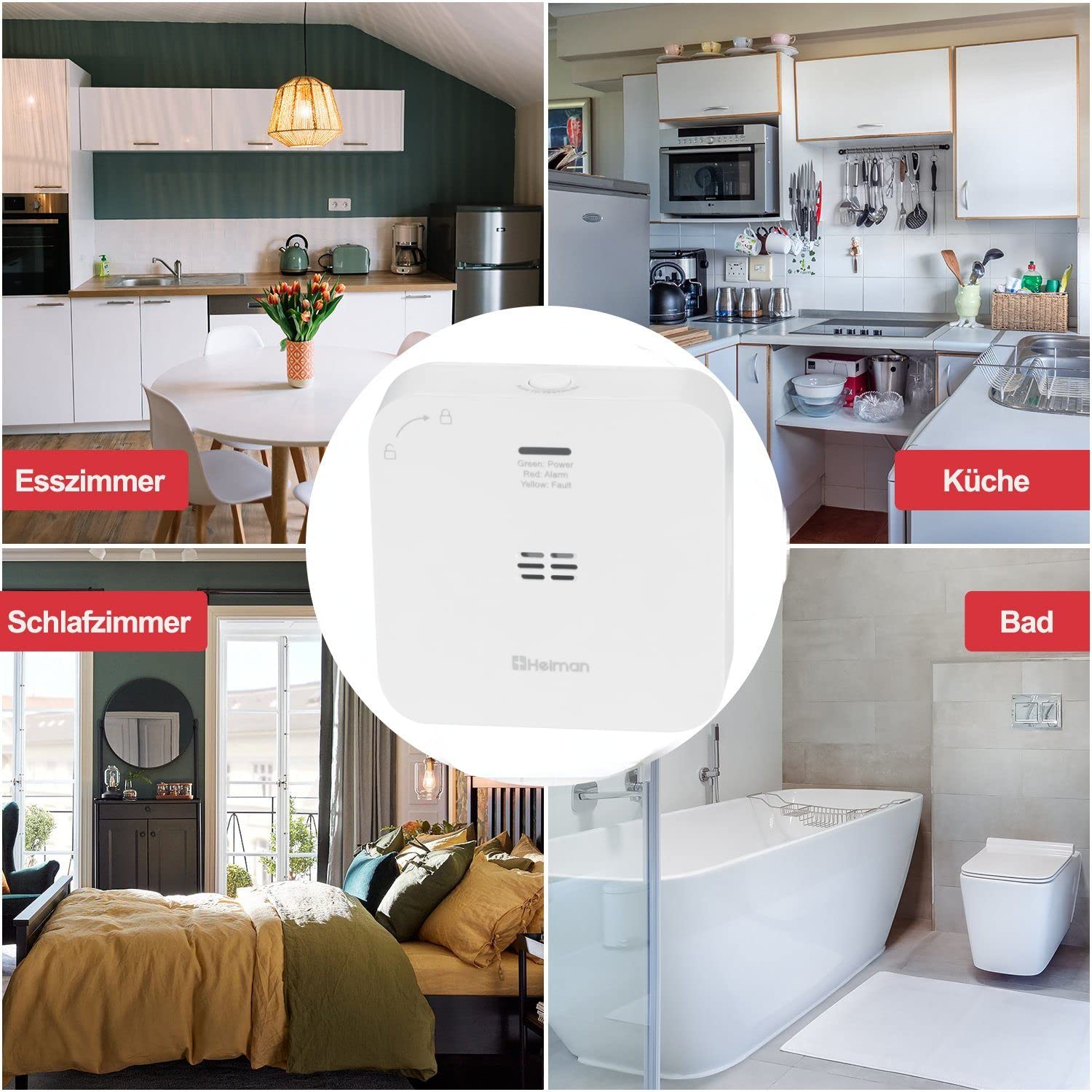HEIMAN Detector de monóxido de carbono Wi-Fi con conexión WiFi con aplicación Tuya y Smartlife, norma EN50291, detector de CO portátil para casa, coche, tienda de campaña, vehículo (WS-720ES)