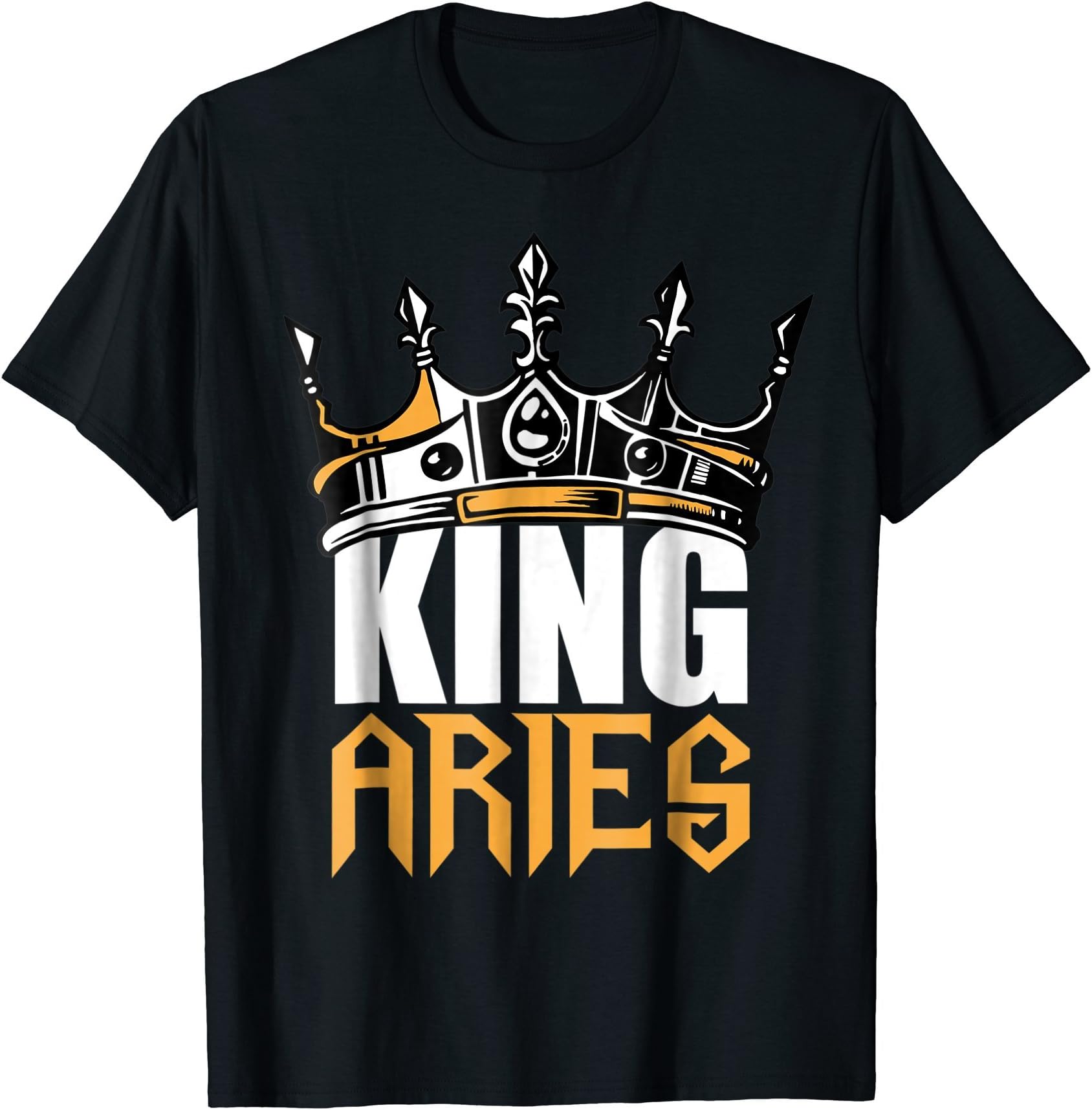 Born Zodiac - Kings Queens Shirts ThNhAries Birthday Gifts - King Aries Zodiac T-Shirt T-ShirtOEKO-TEX STANDARD 100