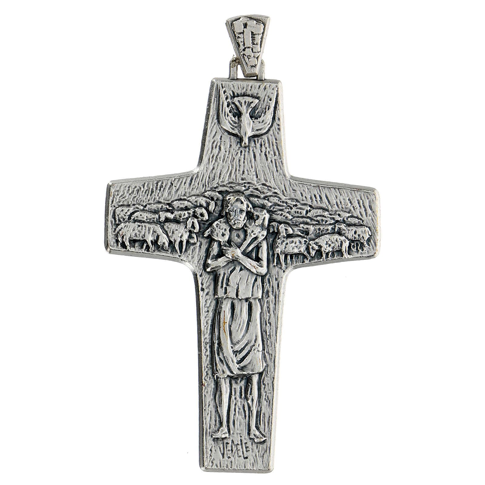 Holyart Croce pettorale Buon pastore metallo 10x7 cm