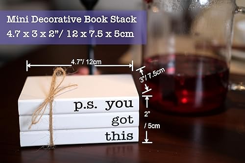 Miniatura 2 de Bonita decoración de escritorio de oficina, mini libros de imitación de madera inspiradores para decoración, regalos para mujeres y niños - P.S. You