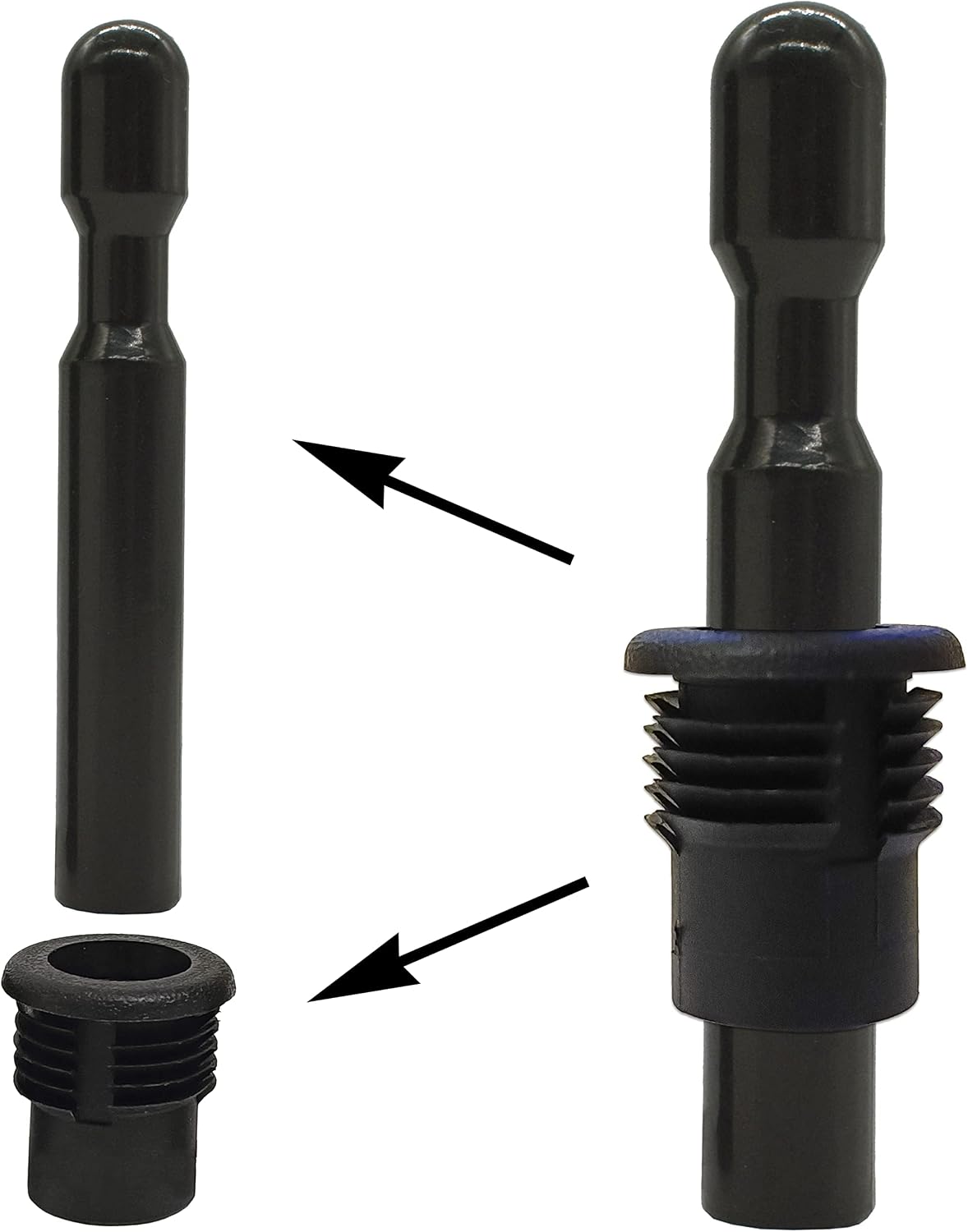 2PCS Door Lock Pull Knob Control Post Pin with 2PCS Grommet Covers FODZ-5421850-A for Ford F-150 2004-2013, for Explorer 1991-1996, for Taurus Mercury Sable 1989-1995