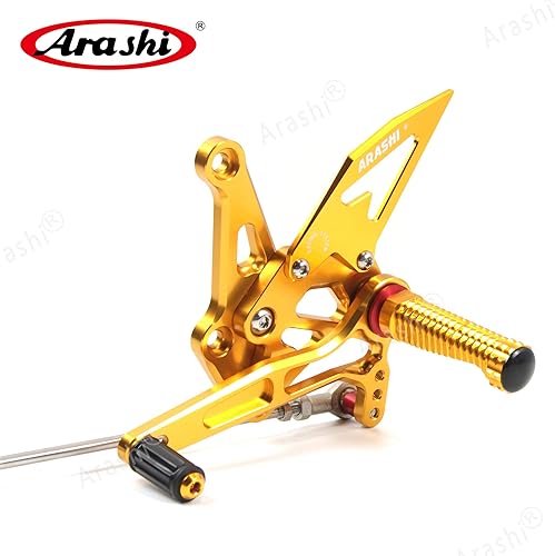 Miniatura 183 de Arashi reposapiés para motocicleta, accesorios ajustables, juego de reposapiés traseros Negro