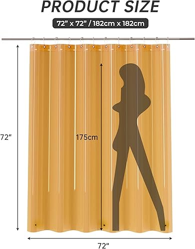 Vista 15 de AmazerBath Forro de cortina de ducha, forro de ducha gris de 72 x 72 pulgadas, bonitos forros de cortina de ducha de plástico, cortinas de ducha