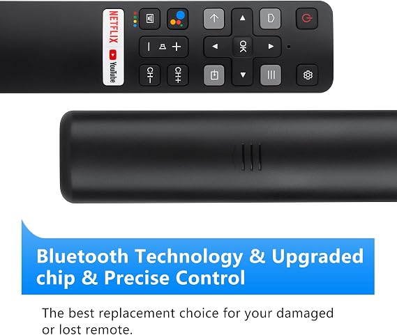 Voice Replacement for TCL-Android-TV-Remote,New Upgraded RC802V for TCL Smart TVs with Google Voice Function
