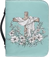 Vista 22 de Bolsas de cuero para iglesia, funda de Biblia gris león, bolsa protectora de la Biblia de poliuretano, funda de transporte portátil con asa