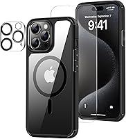 Vista 10 de Funda magnética diseñada para iPhone 13 Pro Max [compatible con MagSafe] con protector de pantalla y protector de lente de cámara, funda Azul