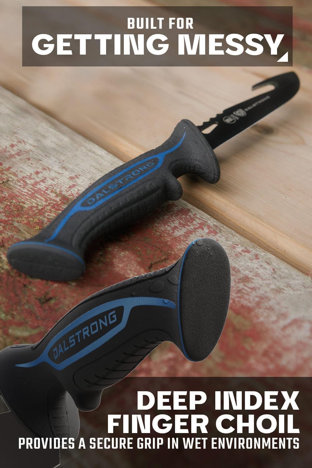 Dalstrong Gut Hook Fish Knife for Filleting and Cleaning - 5” - Night Shark Series - 7CR17MOV High Carbon Steel - Titanium Coated Blade- Polypropylene Handle - w/Sheath - NSF Certified