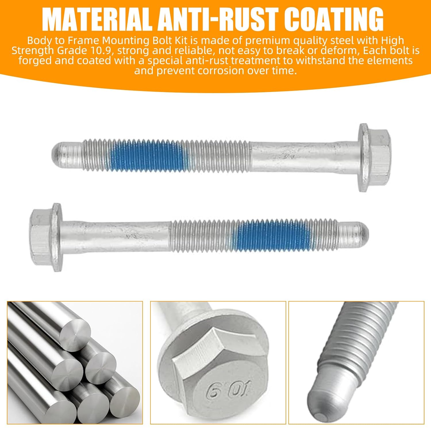 11516868 15704260 13857 Cab Body Assembly Mount Cushion Bolt Fits for 1999-2005 Chevy Suburban Silverado 1500 2500 3500 Tahoe,GMC Sierra 1500 2500 3500 Yukon,Cadillac Escalade (4PCS)