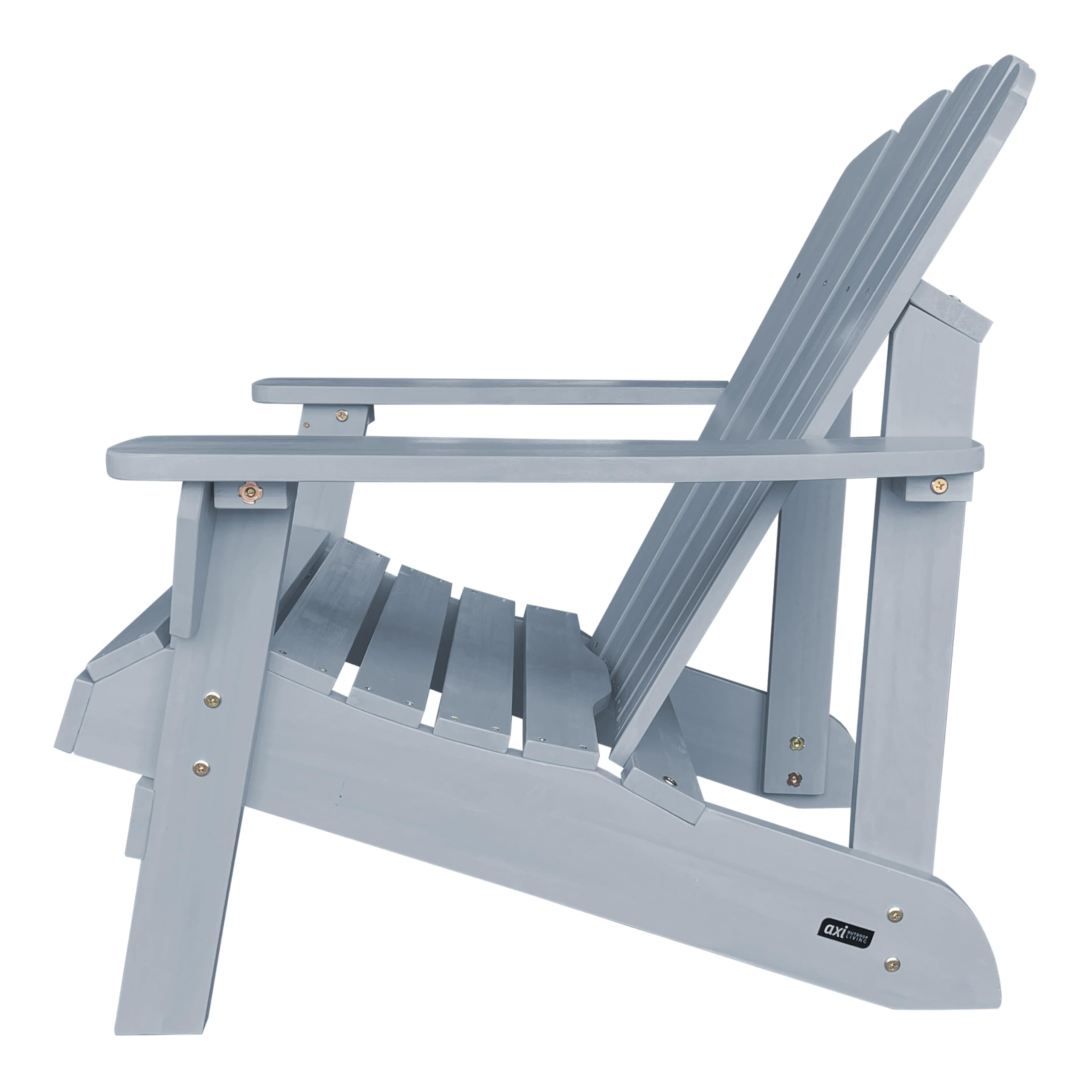AXI Carmen Silla Adirondack, Silla Jardin Madera, Gris| Silla Jardin, Silla Terraza 1 Persona/Silla Exterior | Sillon Terraza Respaldo Alto 90 x 78 x 93 cm 14 kg.