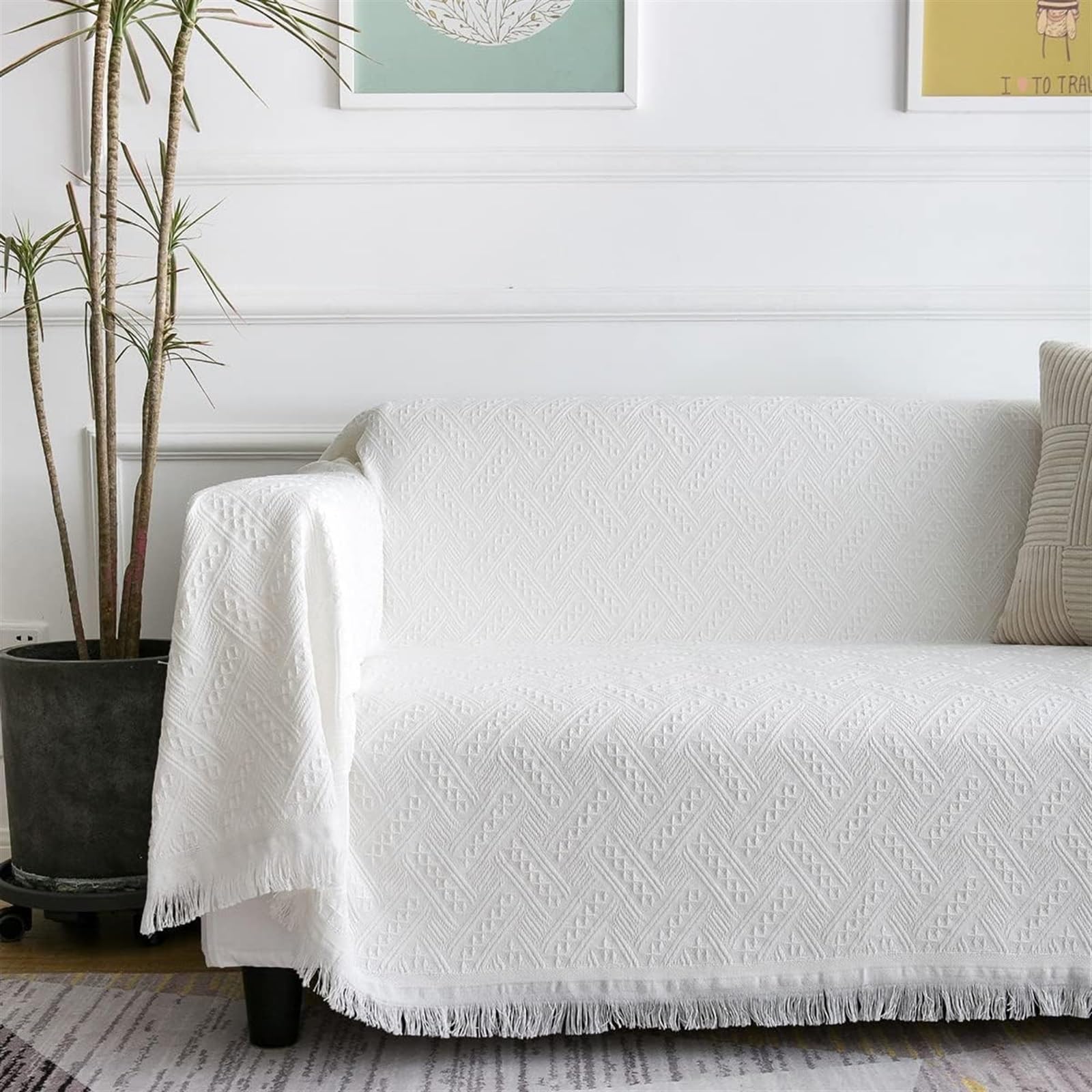 Non Slip Couch Sofa Cover, Sofa Covers Washable Couch Cover For Sofa Cover Furniture Protector Sofa Slipcovers For Water Resistant Furniture Protector Cover, Soft Thick Sofa Throws(C,180X380CM(70X149I