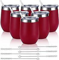 Vista 31 de Lifecapido Paquete de 4 copas de vino de acero inoxidable de 12 onzas sin tallo, vaso de vino aislado, vasos de vino de acero inoxidable con tapas