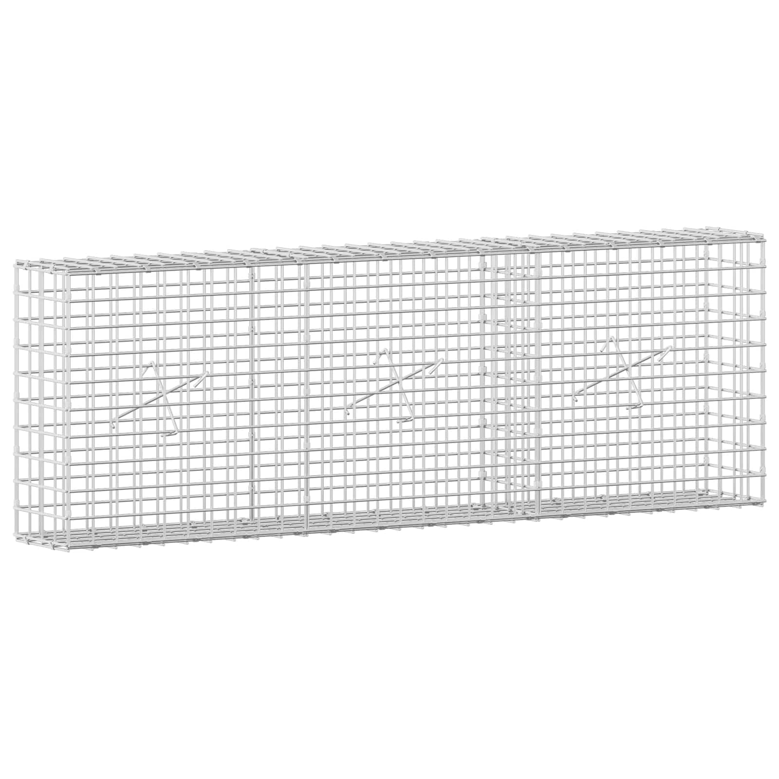 vidaXL Gabion with 5 mm Wire and 5x5 cm Mesh 150x20x50 cm