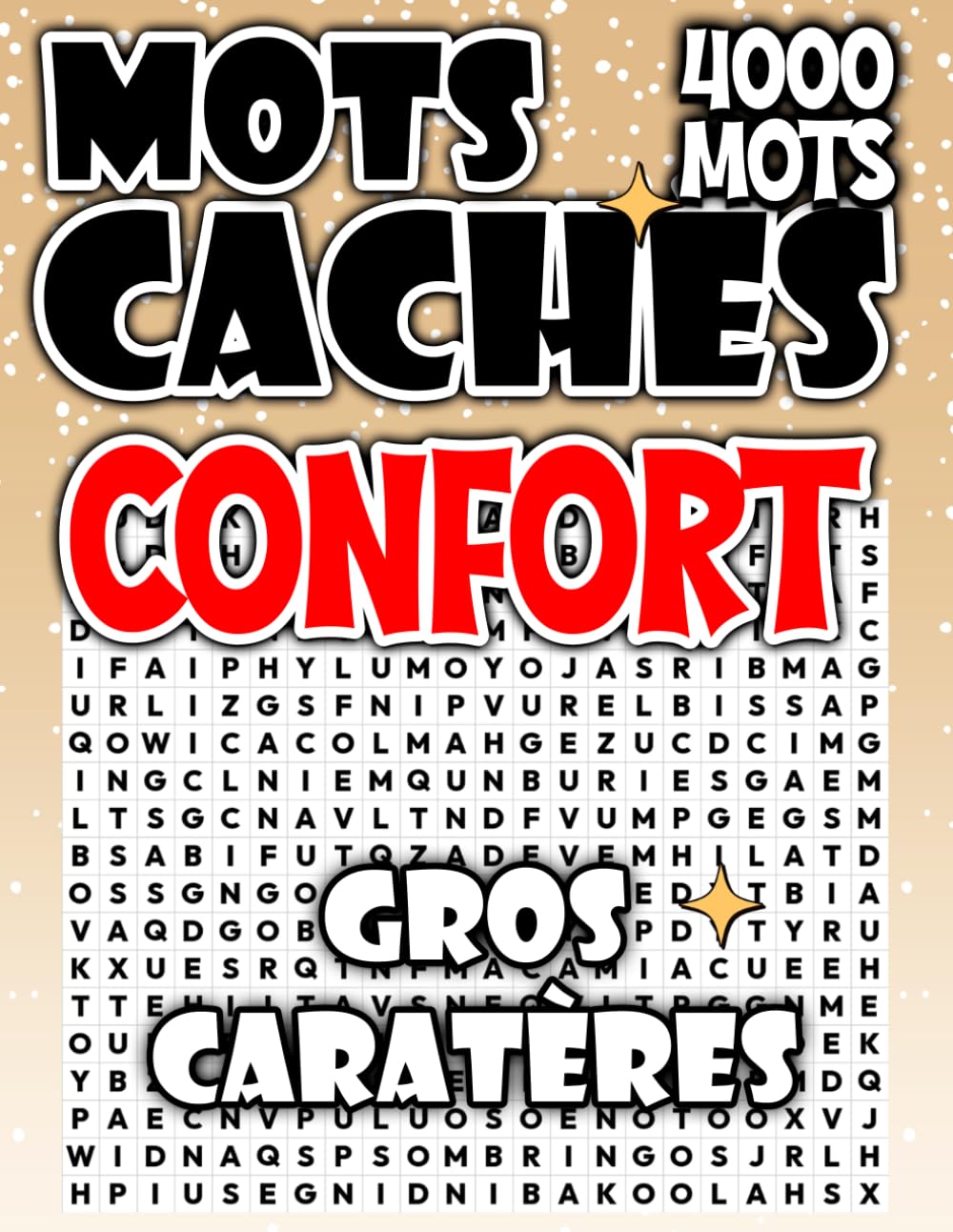 Mots Cachés Confort : 4000 Grilles Extra Larges pour une Lecture Facile
