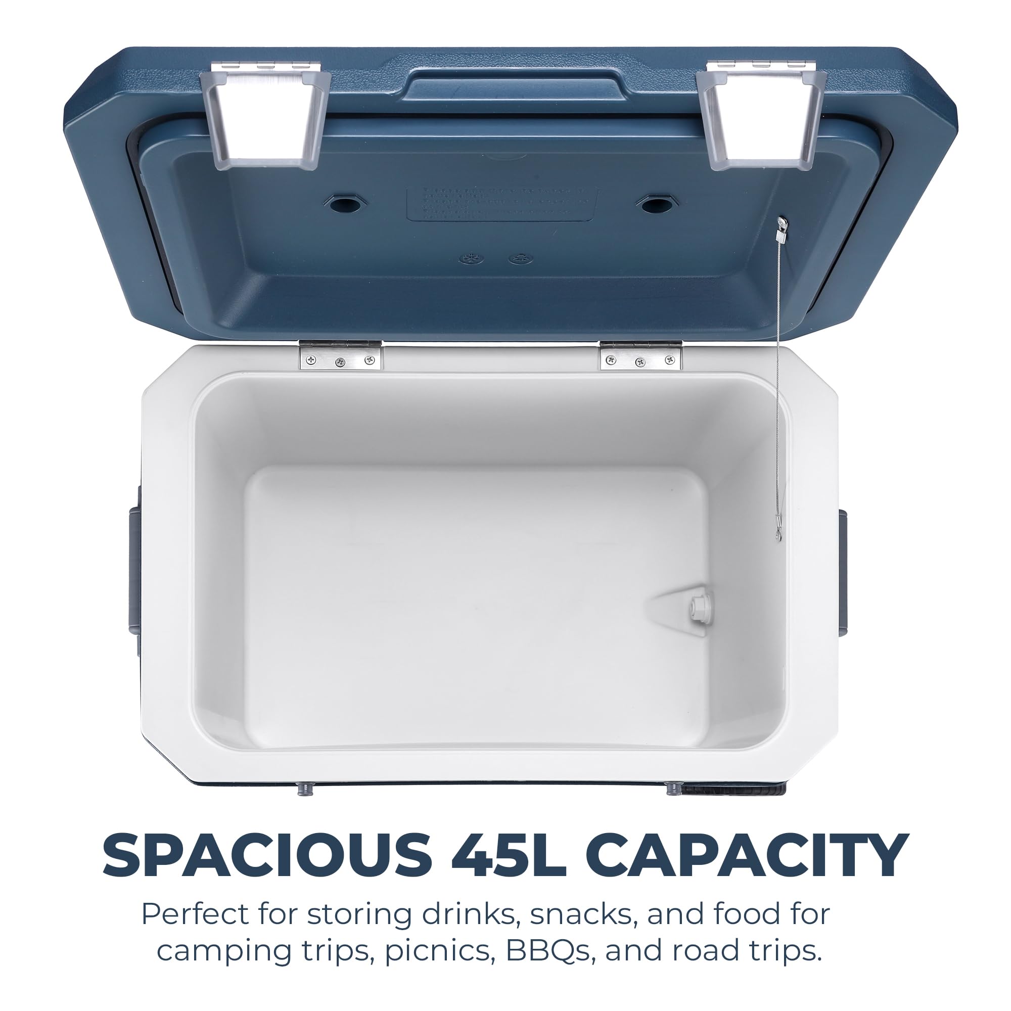 Subcold MOBI45 - Borsa frigo con ruote, grande, isolata, 45 l, con manici e scarico, refrigeratore per viaggi, auto, campeggio e attività all'aperto, rimane fresco per 3 giorni, isolamento in schiuma