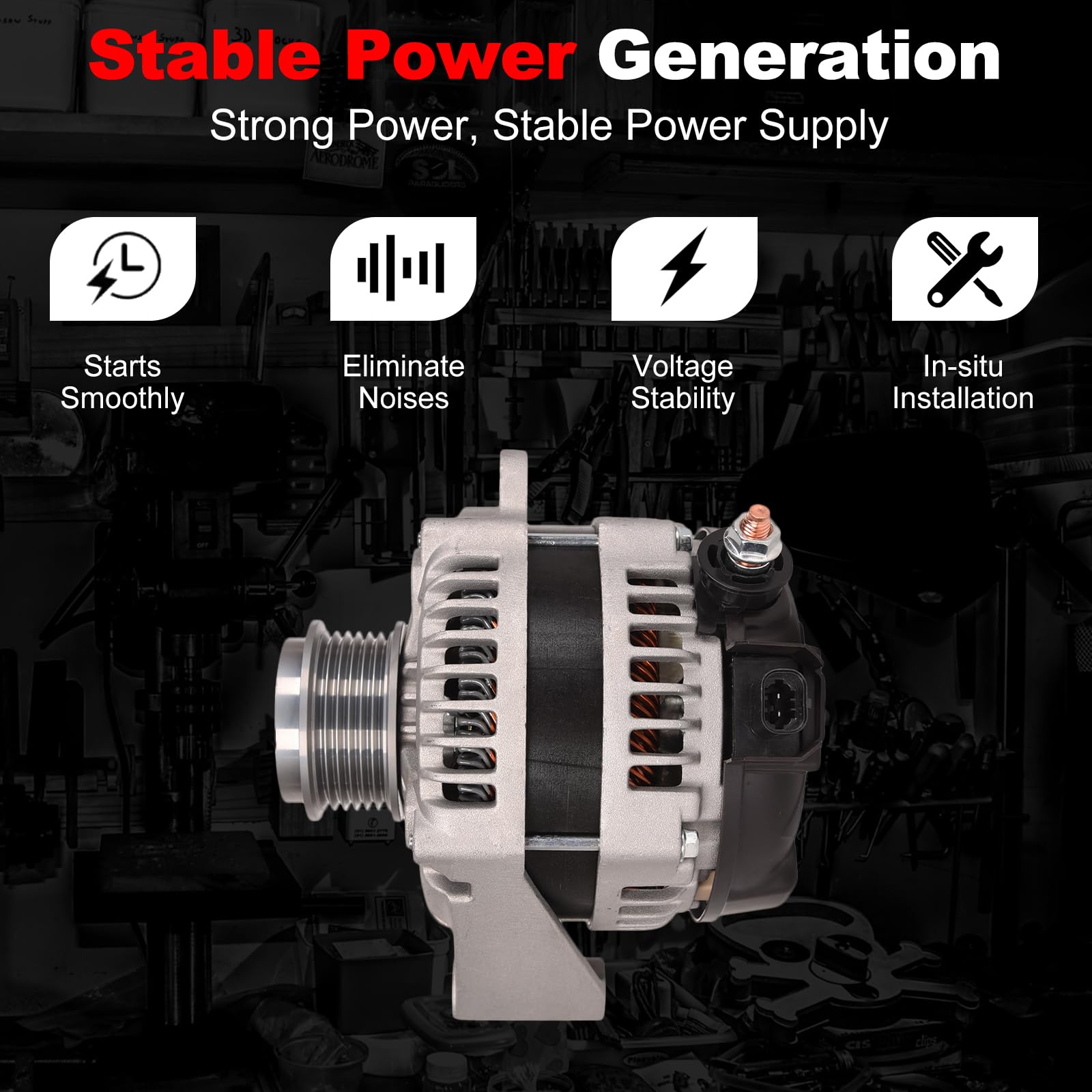 Amazon.com: TOPAZ 22747894 Alternator 12V 150A Compatible with  