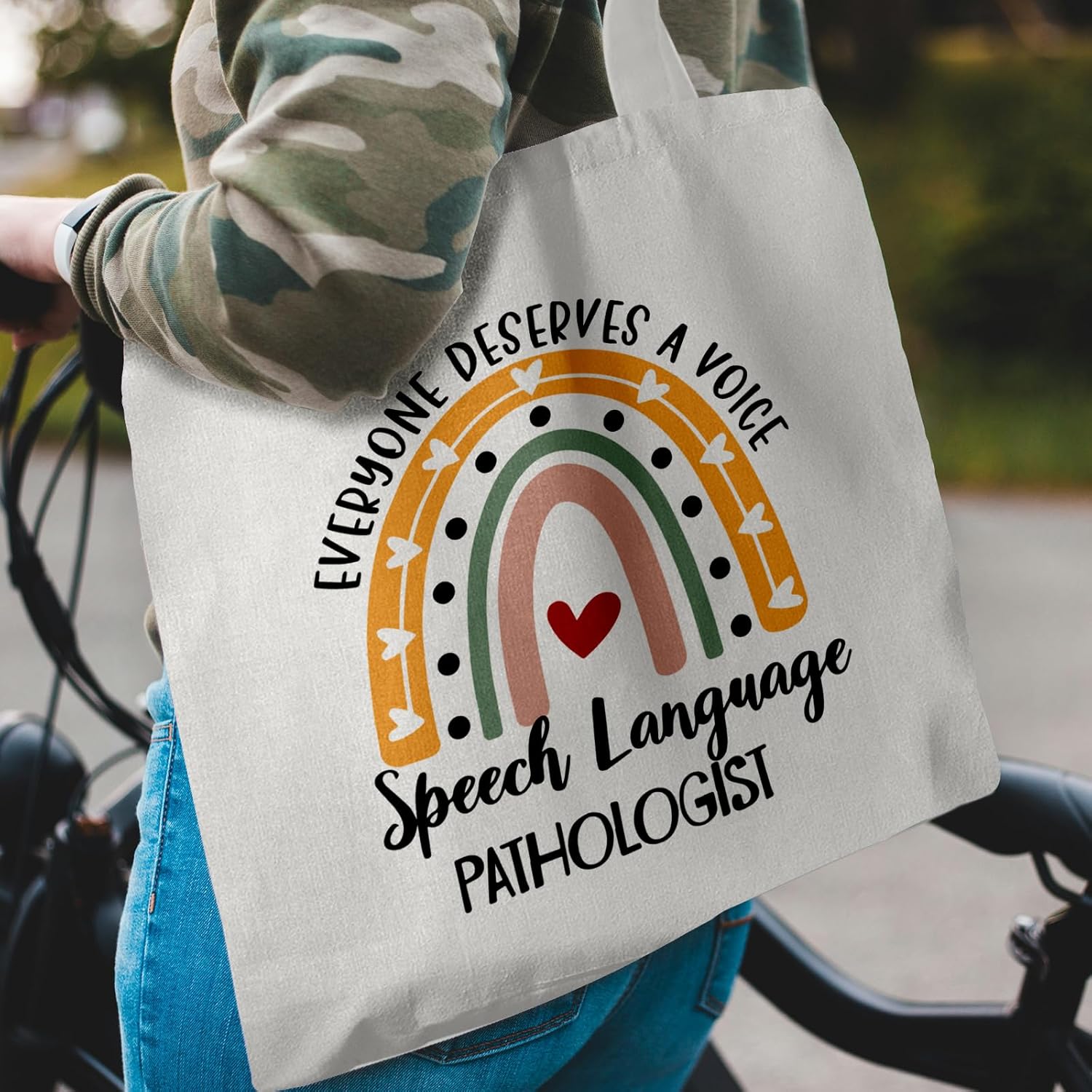 SLP Canvas Tote Bag - Speech Language Pathologist Reusable Tote Bags - Image 5