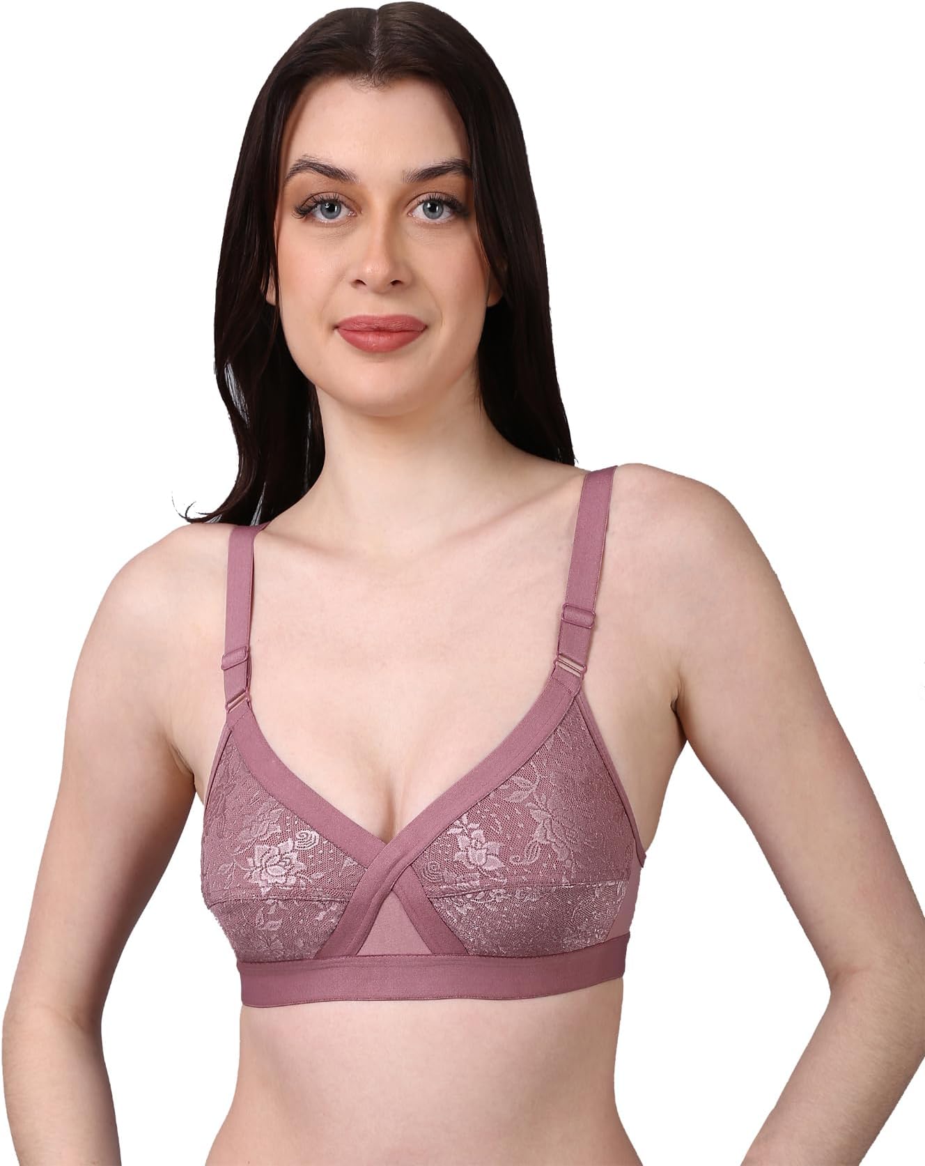 Pack 1 Front Cross Non Padded Non Wired Full Coverage Bra