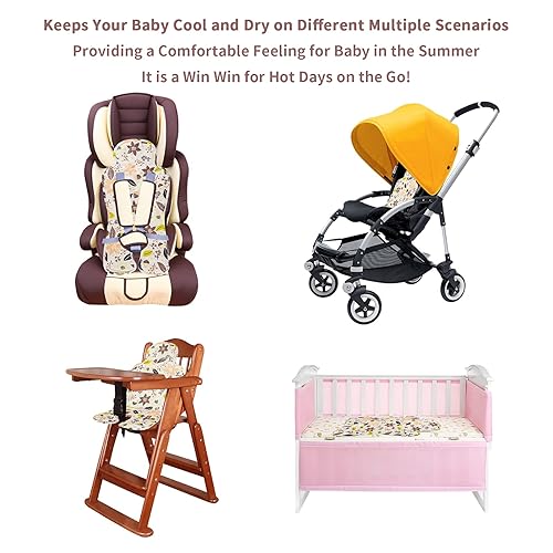 Miniatura 6 de Almohadilla enfriadora de gel para asiento de coche para niños, alfombrilla enfriadora de cochecito de hielo transpirable de verano, almohadilla de