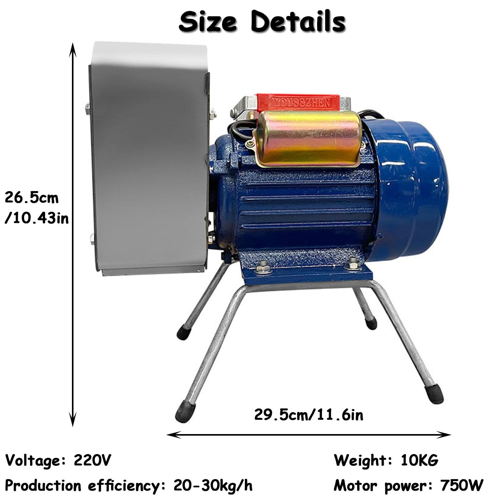 Kommerzieller Kartoffelstampfer, 20–30 kg/h elektrischer Mahlschlamm-Mahlautomat, Präzisionsmahlwelle und -getriebe, Kartoffelstampfer aus Edelstahl, sanft, zart, wohlschmeckend und zeitsparend