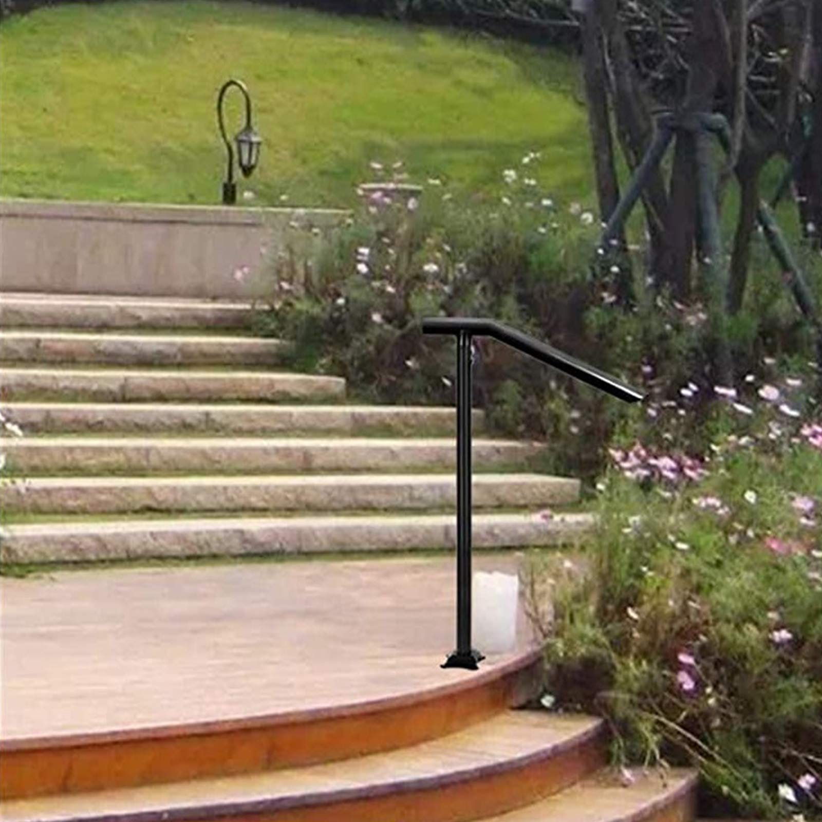 Handrail Railing,Single Post Handrail,Sturdy Outdoor Handrails with