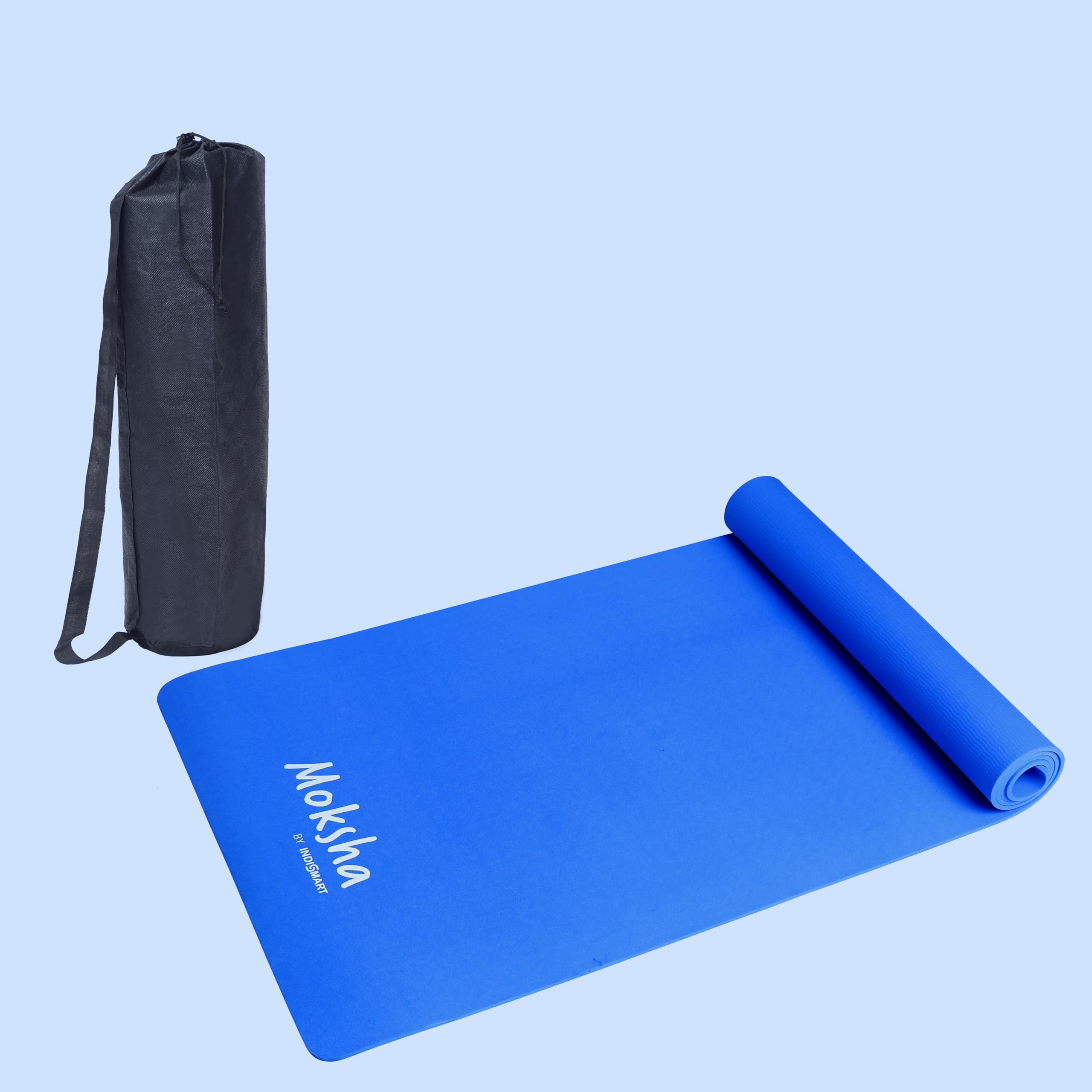 Moksha Yoga Mat For Women & Men With Cover Bag And Cotton Bag, EVA Material Extra Thick, Ultra-Grip High-Performance Yoga Mat - 6mm, Extra Long & Lightweight - (Blue) (B0D7CV6YSC) Amazon Price History, Amazon Price Tracker
