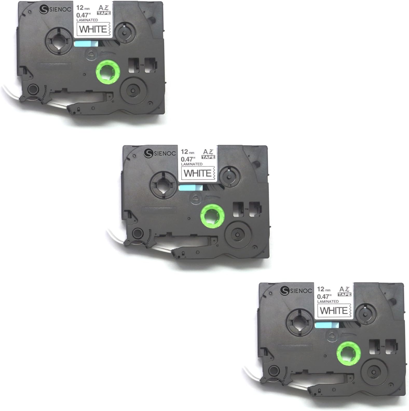SIENOC Replacement Label Tape Compatible with Brother TZ231 Tze231 Pack of 3