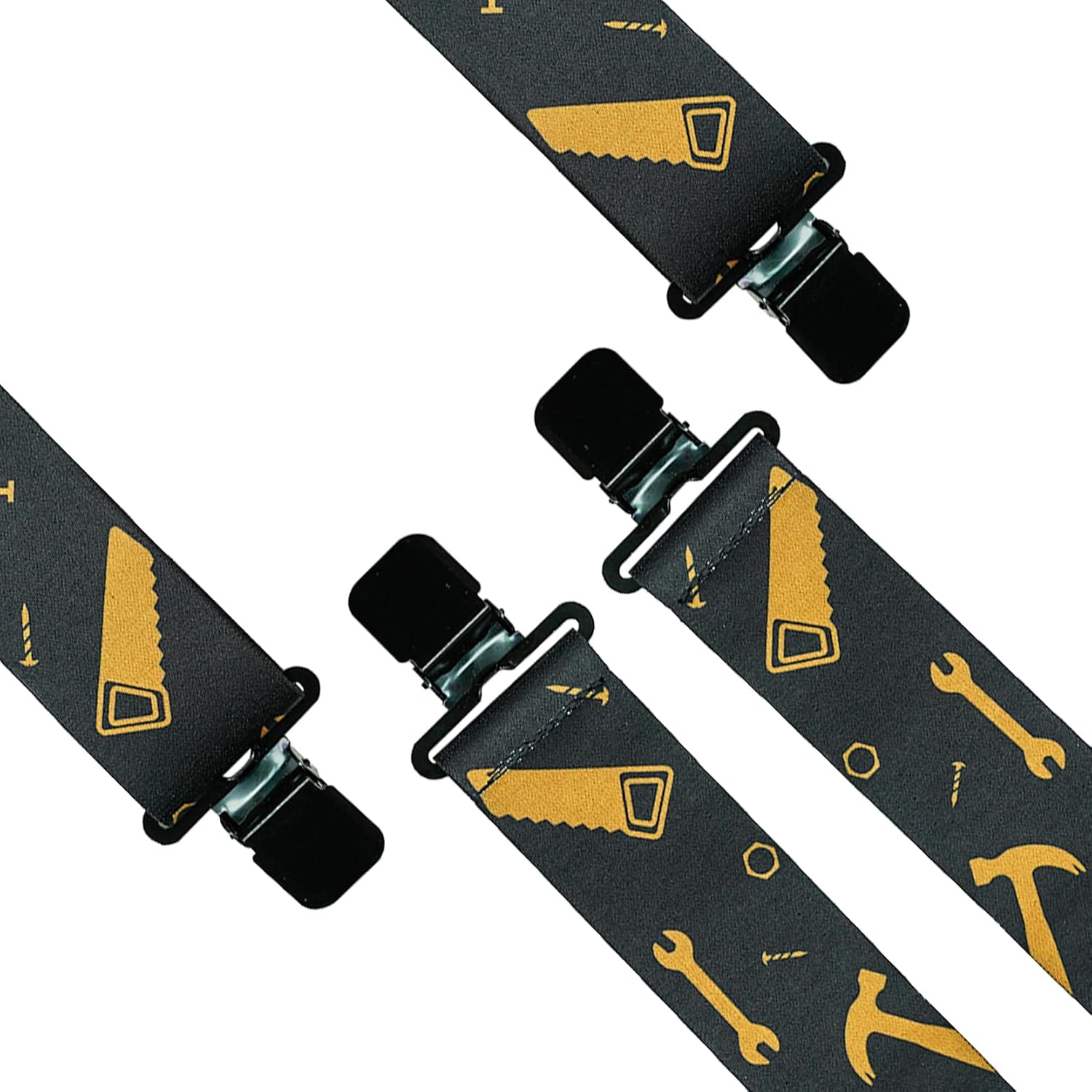 MELOTOUGH Men's Suspenders Fully Elastic 2 inch Wide X back Heavy Duty Work Suspenders - Image 6