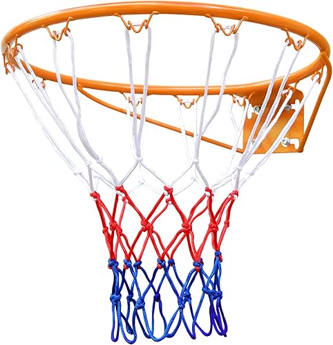 Miniatura 8 de Geta de aro de baloncesto de 18 pulgadas, red de aro de repuesto para borde de baloncesto para interior y exterior