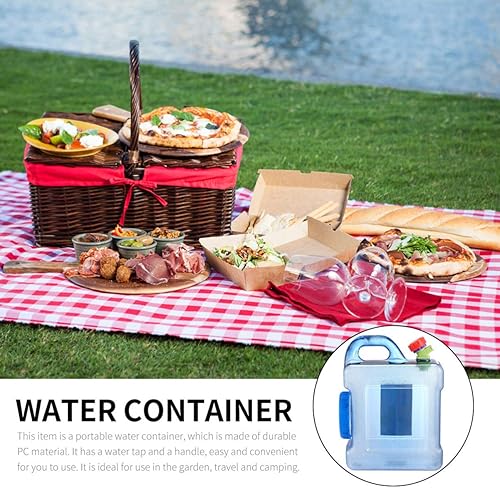 Miniatura 8 de BESPORTBLE Contenedores de almacenamiento de agua Contenedor de agua para acampar Contenedor de agua Jarra de agua Contenedor de agua de 5 galones
