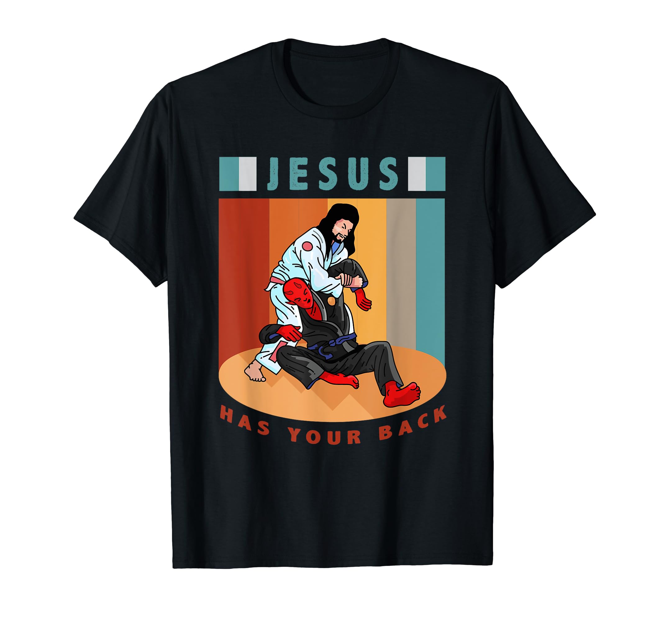jesus has your back jiujitsu Jiu Jitsu BJJjiu jitsu, bjj and mma Design jesus has your back jiujitsu T-Shirt