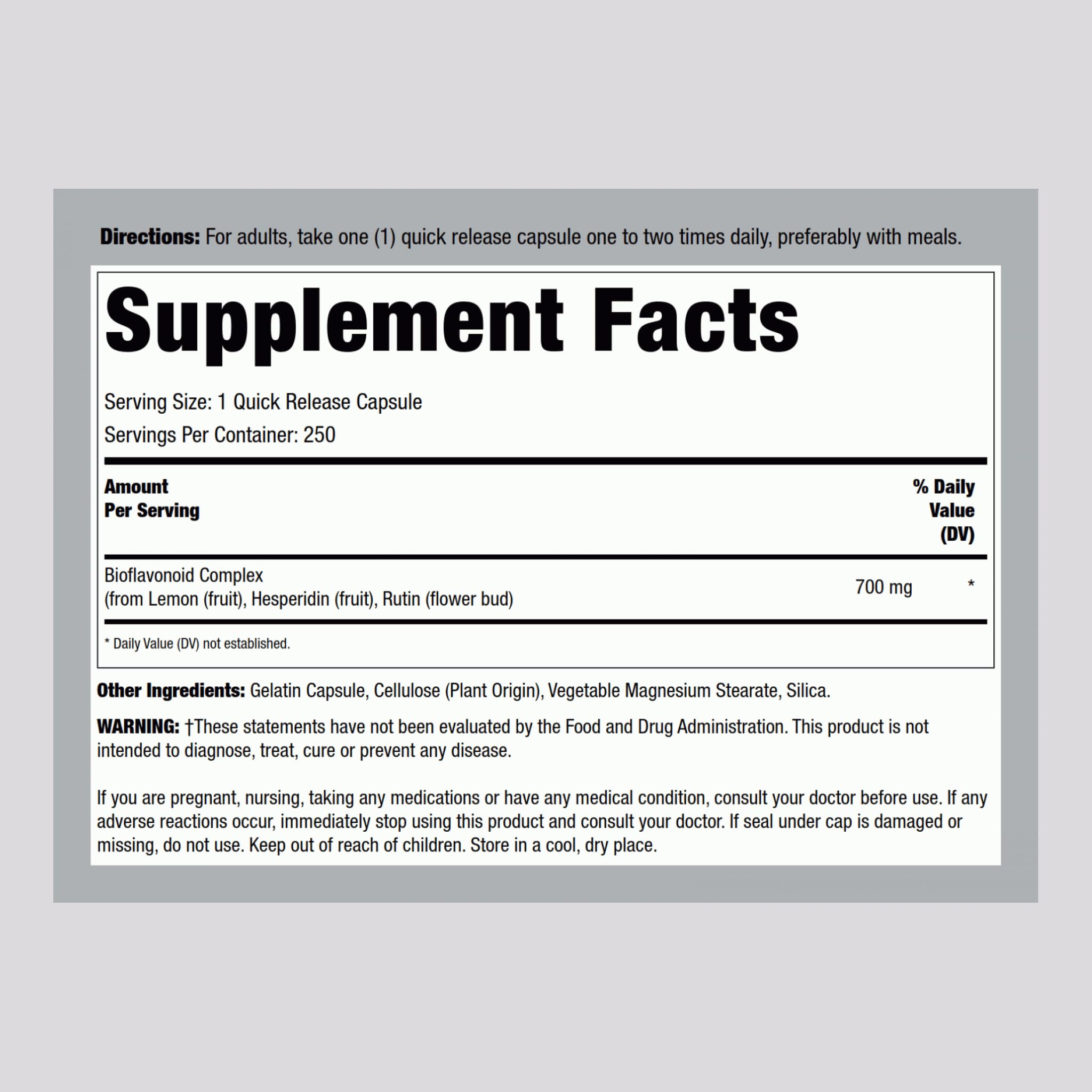 Lindberg Lemon Bioflavonoid Complex | 700mg | 250 Capsules — Amazon image 2