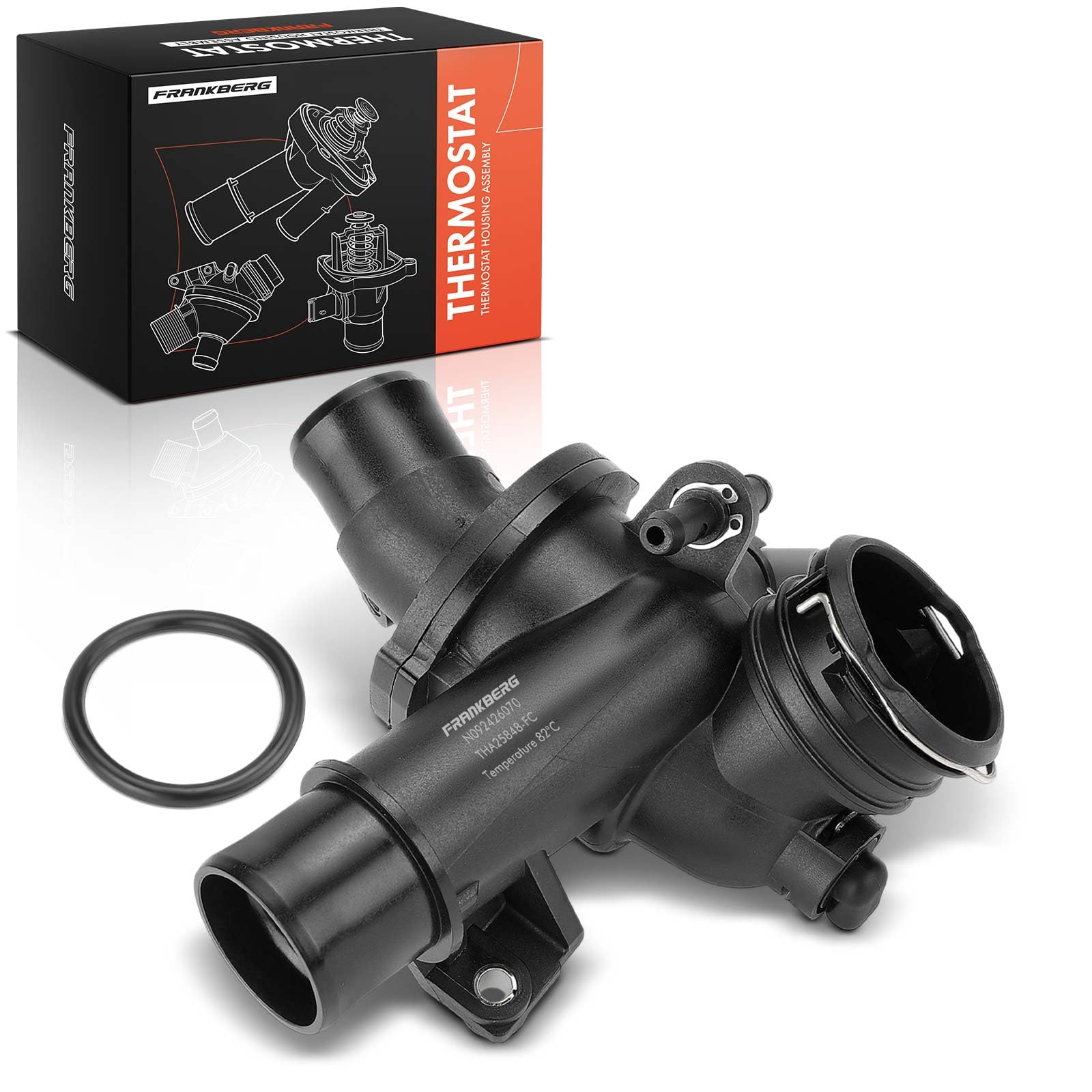 Frankberg Termostato del liquido di raffreddamento 2 Poli diesel | Compatibile con: CLS Shooting Brake X218, GLE W166, Sprinter 3-T Box B906, Classe C Coupé C204, Sprinter 46-T Box B906