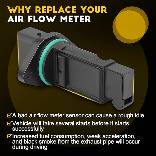 Miniatura 2 de OCPTY Sensor de flujo de aire masivo MAF 996 606 123 00 compatible con Porsche 911 1999-2001, para Porsche Boxster 1997-2005