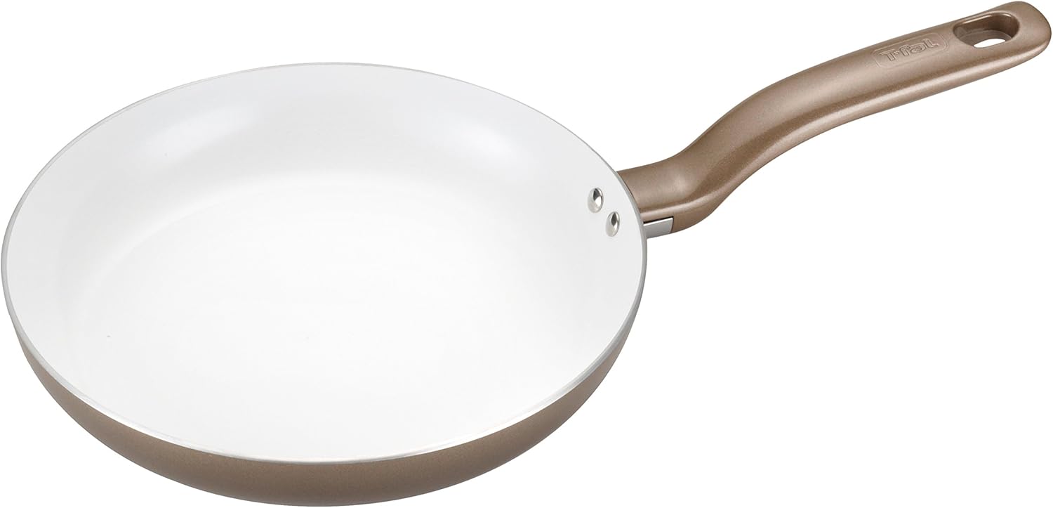 T-Fal Initiatives Ceramic Nonstick Fry Pan 8 Inch Oven Safe 350F Pots and Pans Black