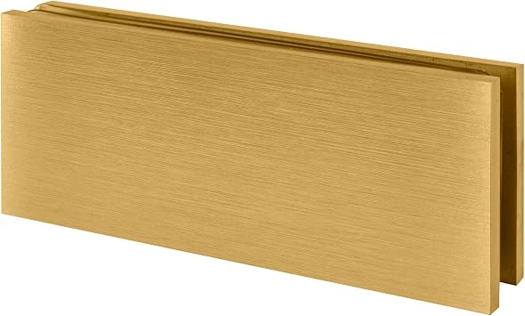 CRL SGC180SB Satin Brass Square 180 Degree Glass-to-Glass Clamp