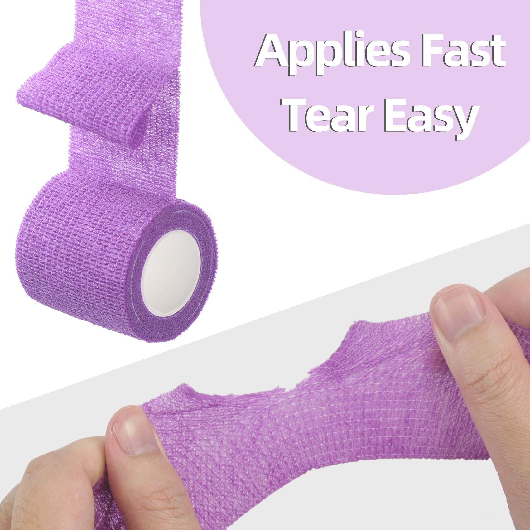 6 Pack Sport Elastic Bandage 2 Inch x 5 yd Purple Color — Amazon image 4
