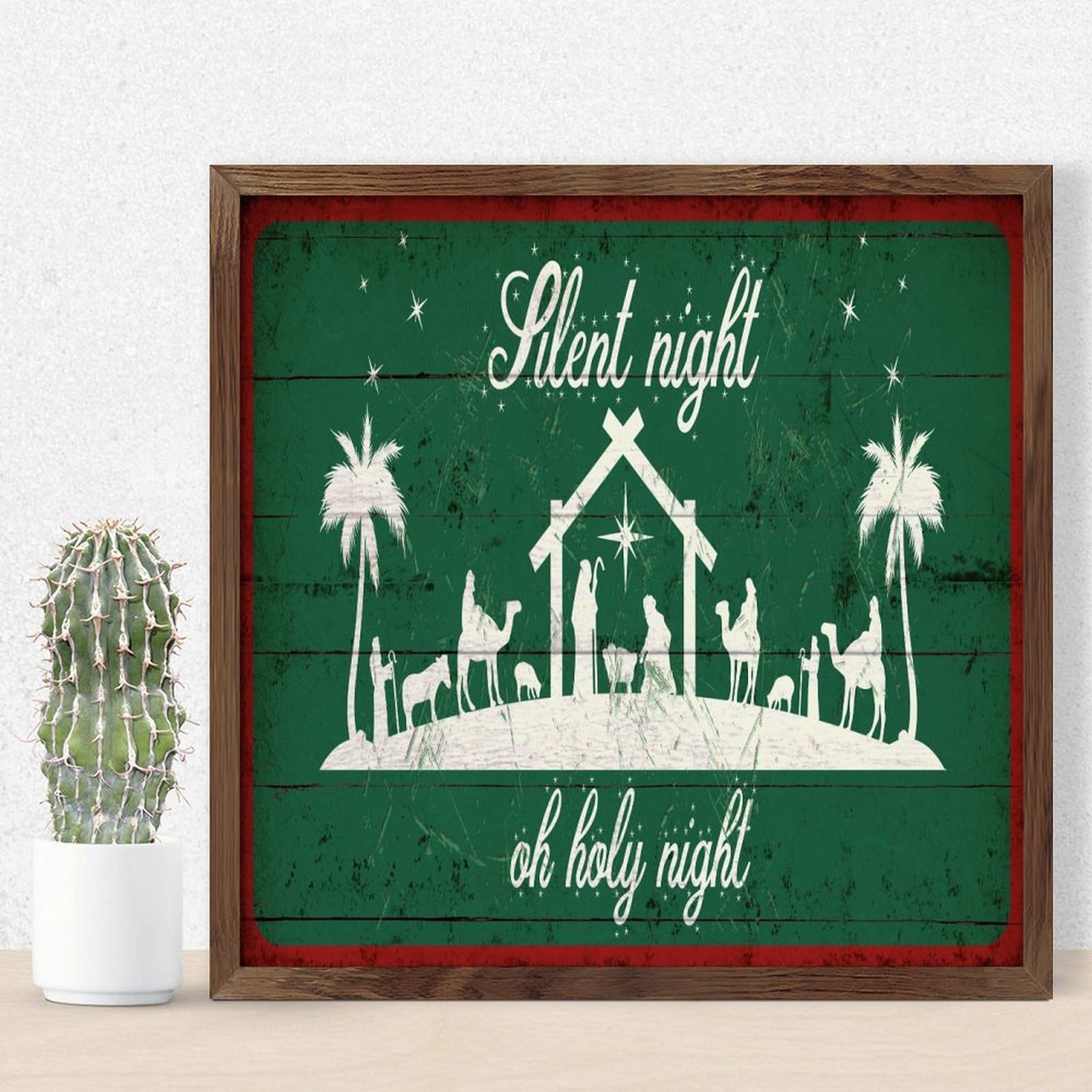 Panneau de table mural en bois pour embellir votre entrée et salon à Noël