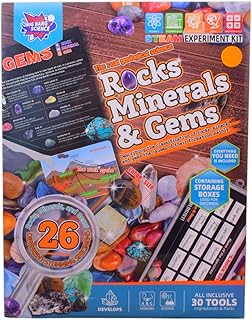 لعبة لوحية للصخور المعدنية والأحجار الكريمة للأطفال من الجنسين - متعددة الألوان