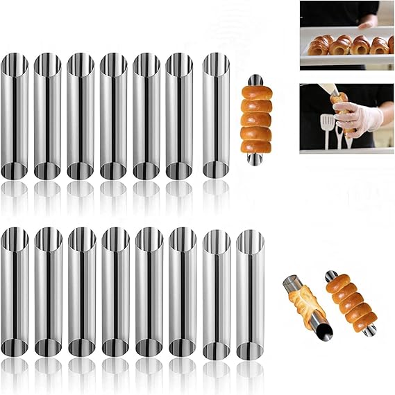 NonStick Cream Horn Molds Stainless Steel,15 Pieces Large Cream Horn