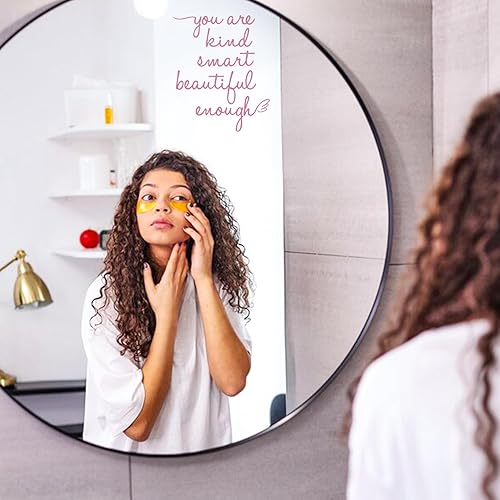 Miniatura 3 de Calcomanías de afirmaciones de espejo de baño, You are Kind Smart Beautiful Enough Calcomanías de vinilo, lindas calcomanías de espejo para