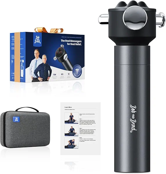 BOB AND BRAD VibeFlow Vibration Therapy Massager, FSA Eligible/HSA Eligible, 116Hz Muscle Massage Gun Deep Tissue for Pain Relief, Portable Handheld Massage Gun for Full Body Trigger Point, 